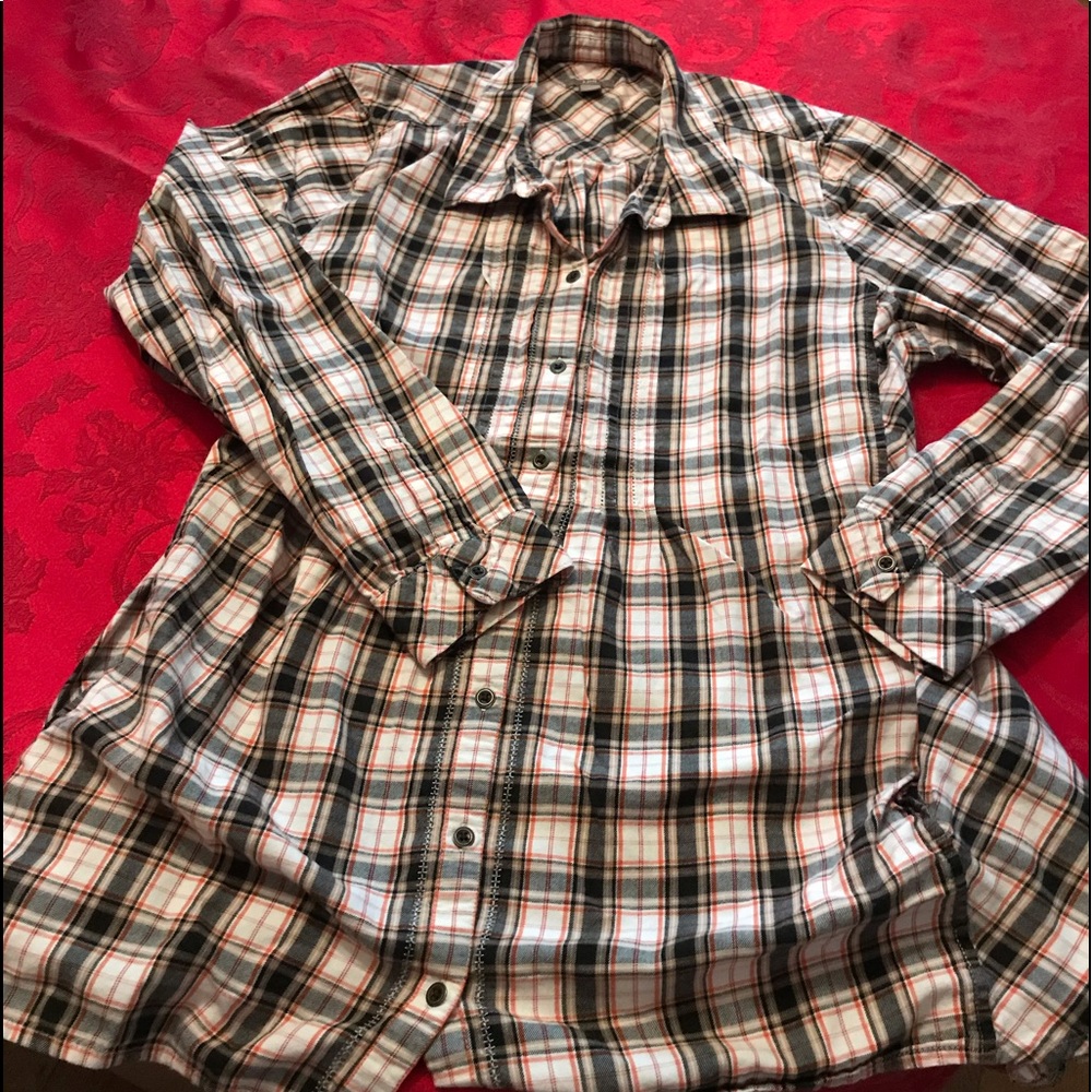 J Jill brushed cotton tunic fall blouse
